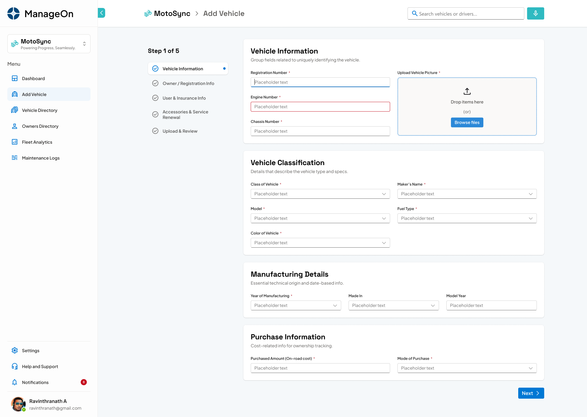 Example of UI/UX Design For Modern Web Applications