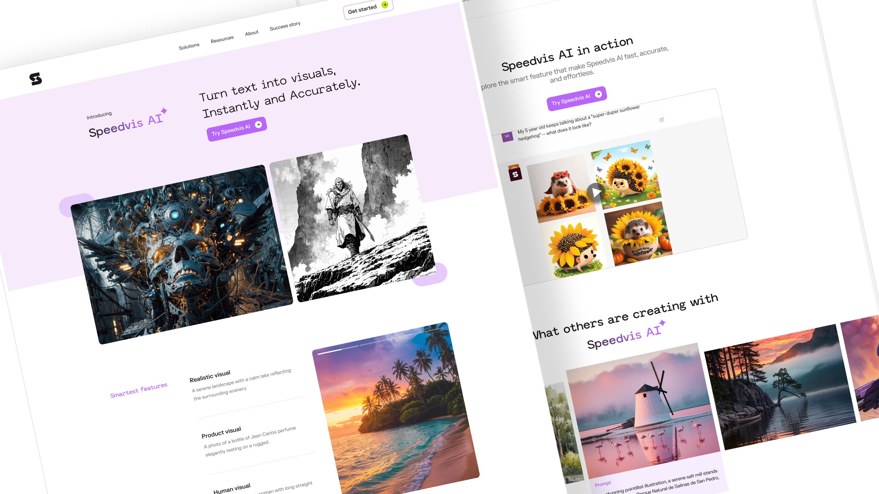 Speedvis AI - Landing page UI ai ai website clean ui graphic design interface landing page modern ui product design ui uiux ux website website landing page website ui