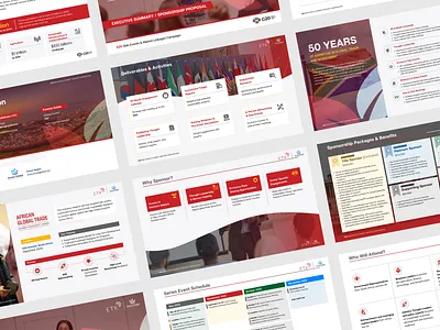 Sponsorship Proposal for a Global Event african company pitch deck brand identity brand profile brochure business profile company portfolio company profile design global event illustration pitch deck presentation design proposal ui