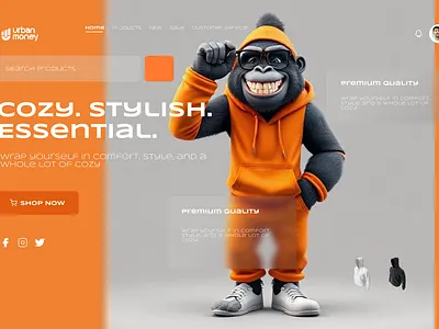 Urban Monkey graphic design ui