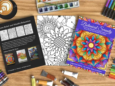 Botanical Senerity 100 Flower Mandala Coloring Book coloring book