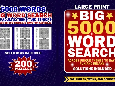 Big 5000 Word Search for Adults, Teens & Seniors coloring book