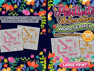 Positive Relaxation Word Search for Adults & Seniors coloring book