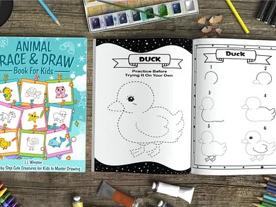 Animal Tracing & Draw Book For Kids coloring book