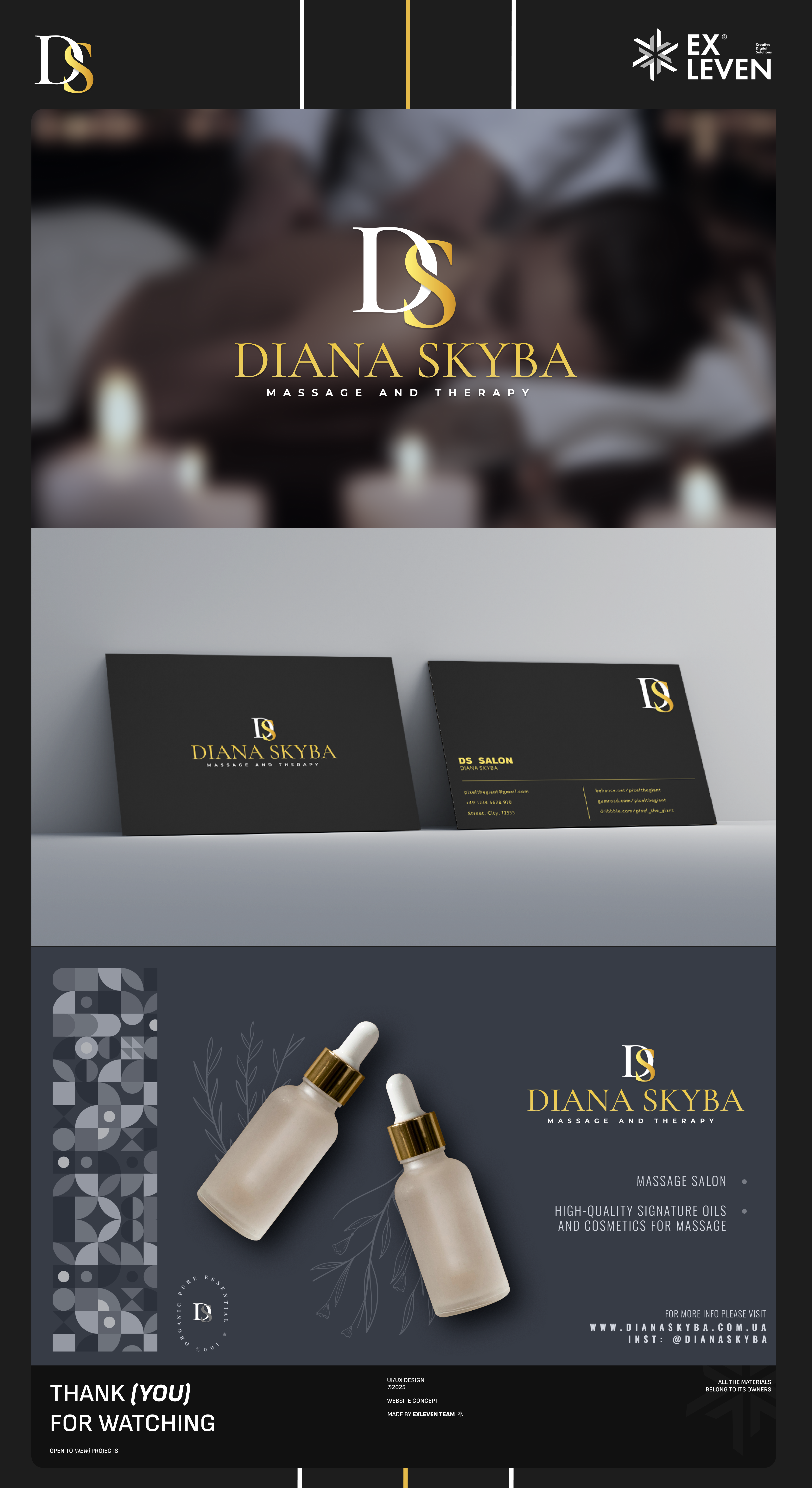 Diana Skyba — Logo design & Brand Identity beauty branding design graphic design illustration illustrator logo logo design massage photoshop salon ui ux vector