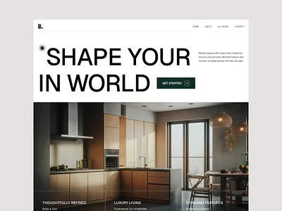 Architecture Landing Page Design archi archi website construction decor home interior website landing page minimal rennovation ui design ux web design website