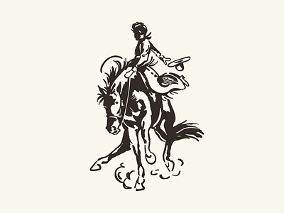 Cowboy black branding cowboy horse logo midwest nfr rodeo sketch southwest vintage west western wildwest