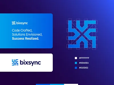 BixSync Logo Design branding coder coding concept design developer geometric icon iconic idea letter mark lettering logo logomark logotype minimal minimalist modern personal symbol