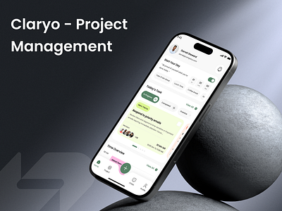 Claryo - Project Management App graphic design product design project management app ui user experience design user interface