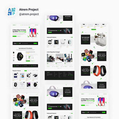 Gadget Tree Home - Landing Page Gadget atrem project figma mobile app ui ui design uiux user interface ux ux design web design