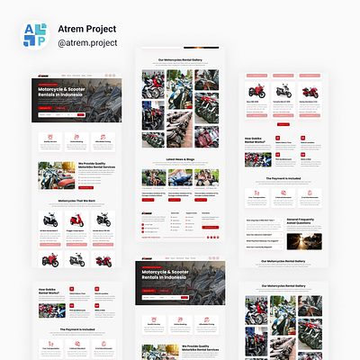 Gobikes - Landing Page Motorcycle atrem project figma mobile app ui ui design uiux user interface ux ux design web design