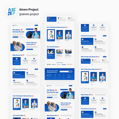 PetHealth - Landing Page Pet Care atrem project figma mobile app ui ui design uiux user interface ux ux design web design