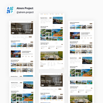 Cevo Villa - Landing Page Villa atrem project figma mobile app ui ui design uiux user interface ux ux design web design