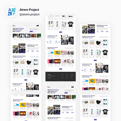 Radial - Landing Page Printing atrem project figma mobile app ui ui design uiux user interface ux ux design web design
