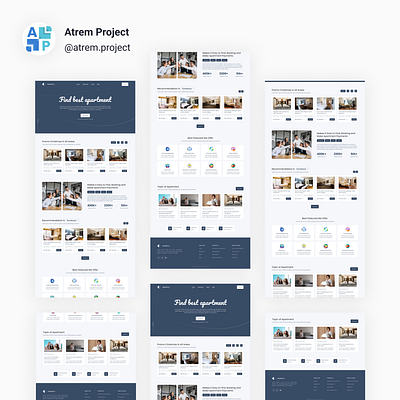 Veenish.io - Landing Page Apartment atrem project figma mobile app ui ui design uiux user interface ux ux design web design