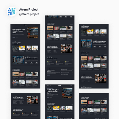 Fortune Store - Landing Page Home Renovation atrem project figma mobile app ui ui design uiux user interface ux ux design web design