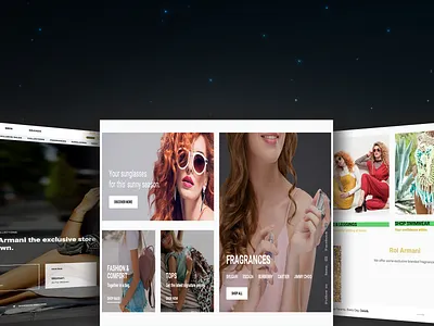 RoI Armani's Website Mock-up 2d 3d animation branding design graphic design illustration logo minimalist mock up ui ux website