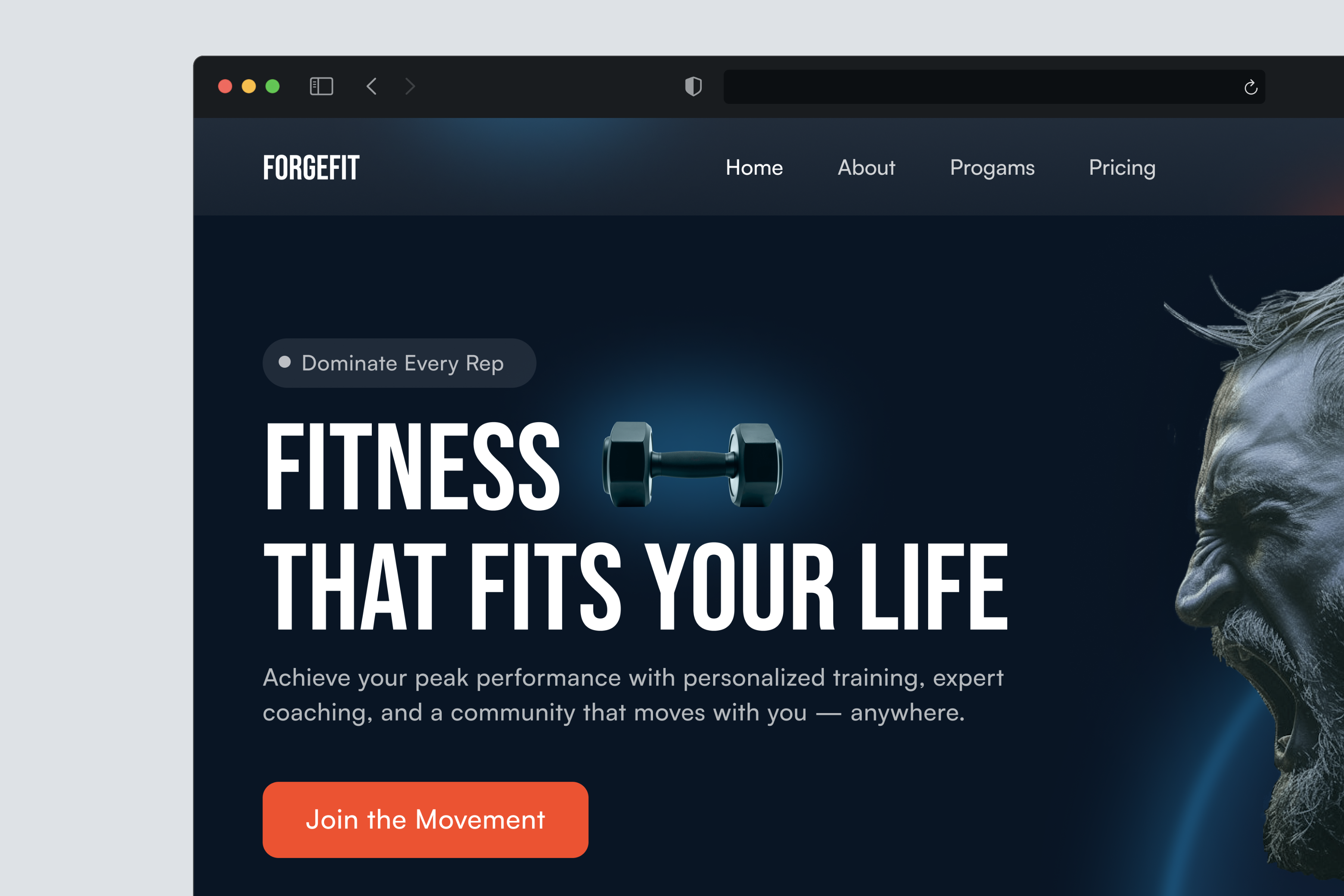 Fitness & Gym Website Hero Section Design by Khuram on Dribbble