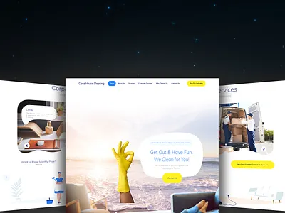 Carla Cleaning Service's Website Mock-up branding graphic design mockup ui ux website