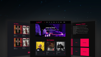 Submist Recording's Website Mock-up graphic design mock up ui ux website