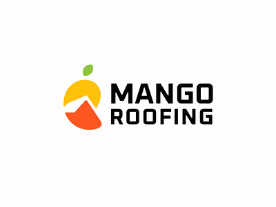 Mango Roofing logo branding colorful construction design fimbird graphic design home house logo logodesigner mango roofing