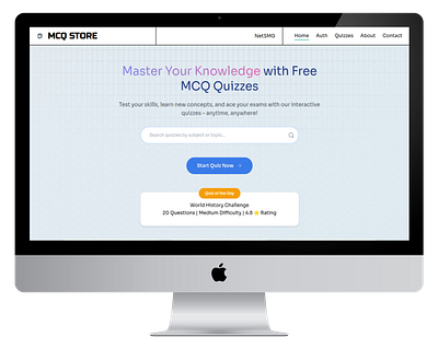 MCQ STORE modern free mcq practice website. animation graphic design motion graphics netsmg svelte sveltekit ui web web design