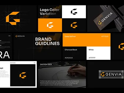 Genvia Fintech - Brand Guidlines brandguidline branding clean cool dashboard design guidline illustration logo ui uiux ux visual identity