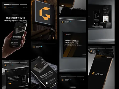 Genvia Fintech - Instagram Story Post brand guidline branding clean cool dashboard design guidlines illustration instagram logo mockup story ui uiux ux visual identity