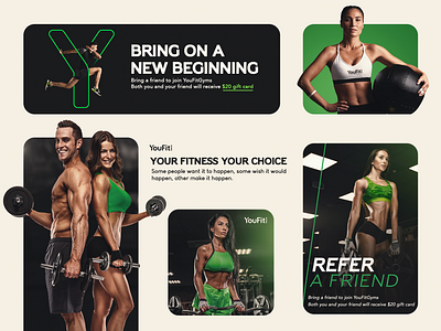 Marketing | Fitness Company Brand ad brand branding design feed graphic design marketing social media ui