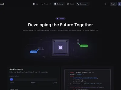 Careers Page careers careers page crypto crypto design landing landing page ui ui design uiux ux design web design web3 web3 design