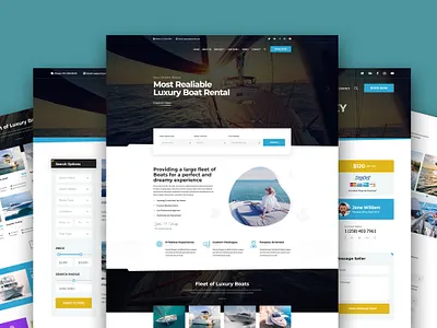 Modern UI for Dream Boat Rentals 3d animation boatrental boatwebsite branding cleanui designportfolio dreamvacation graphic design luxurydesign luxurylifestyle marinedesign motion graphics sailingdesign uxui webdesign webdesigner yachtrental