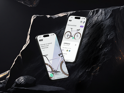 Gravel bike e-commerce exploration branding ecommerce mobile app product rose bikes ui ux