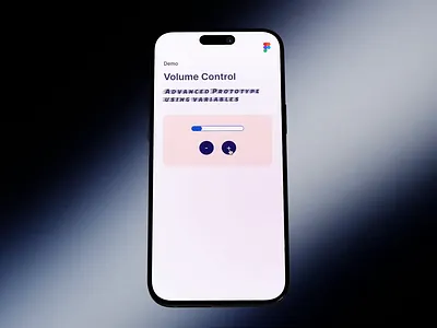 Advanced Prototype using Figma Variables - Volume Control component figma prototype tokens ui variables