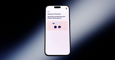 Advanced Prototype using Figma Variables - Volume Control component figma prototype tokens ui variables