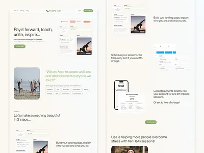 Web Design for Wellness Startup - Find the River clean homepage minimalistic saas ui design web design webflow wellness wellness website