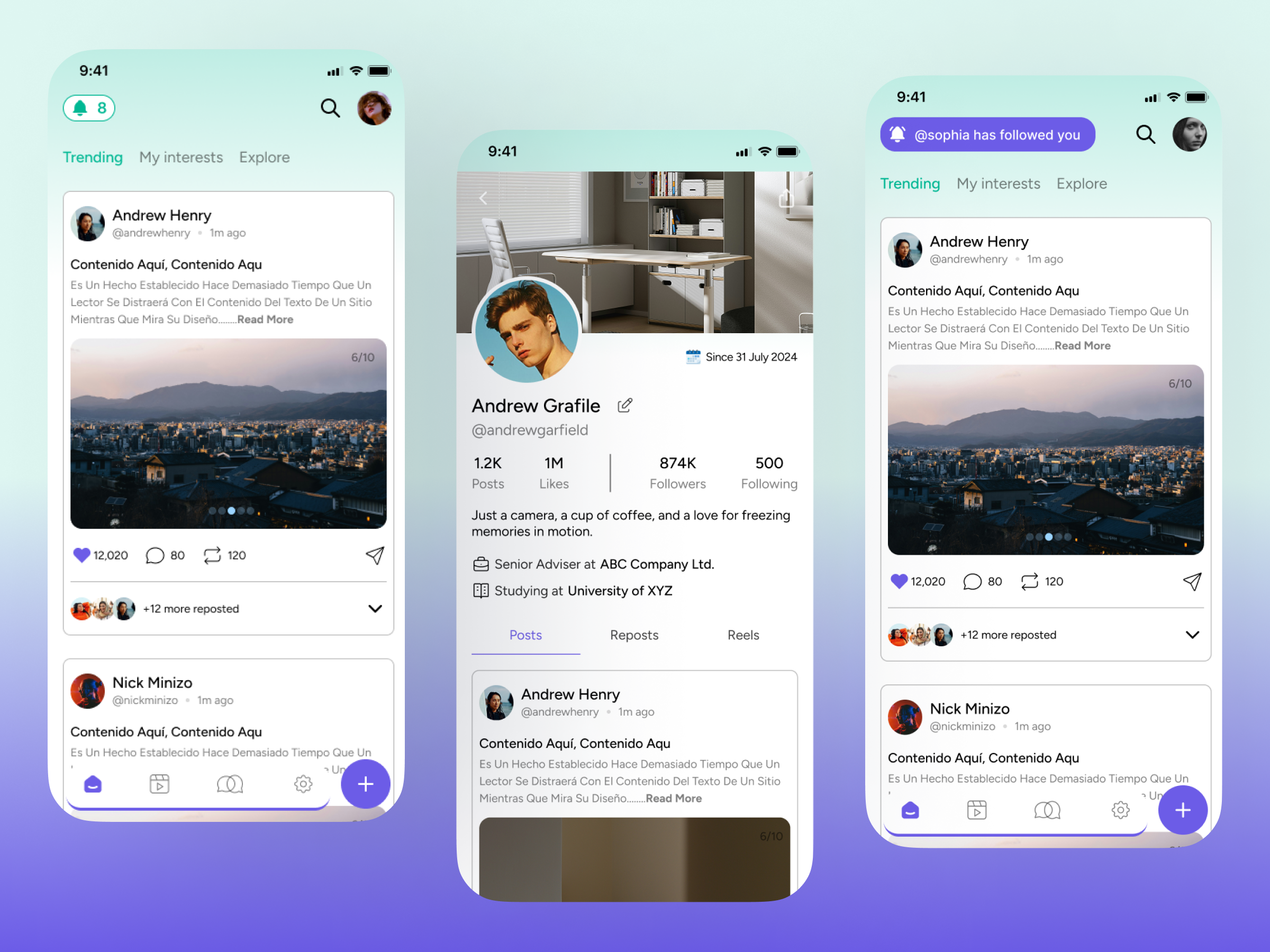 Social Media Mobile App Exploration app design facebook mobile mobile app productdesign reaction social social media social media mobile social platform twitter ui ux