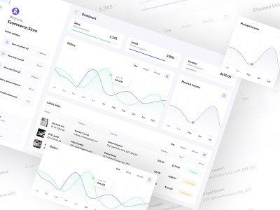 E-commerce SaaS Dashboard UI Design minimal ui