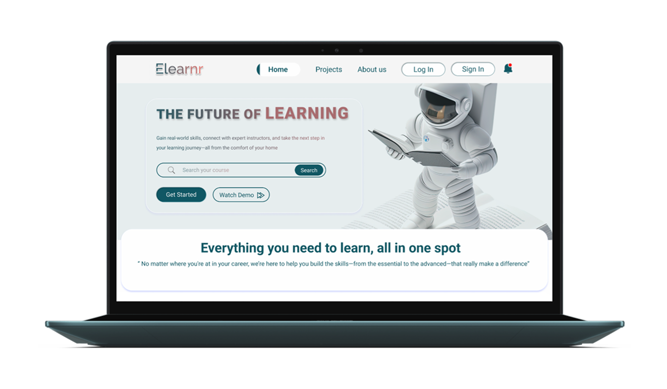 Elearnr - Online Learning Platform Full Web UI Design... branding figma logo typography ui