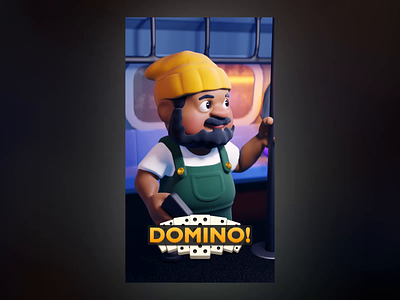 Domino! App Store Preview Video 3d 3d animation 3d art 3d modeling animation app store domino marketing mobile game preview render video