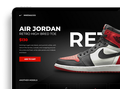 E-commerce Nike / UX/UI Design / Bizonio1989 design figma graphic design landing page ui webdesign
