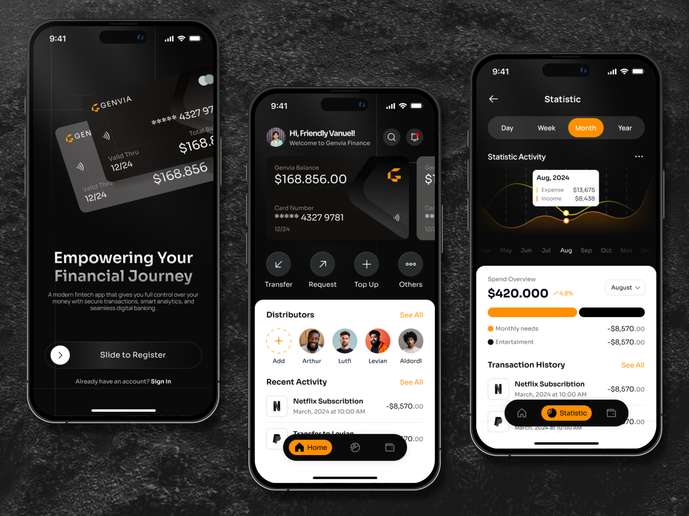Genvia - Fintech Mobile App app branding clean cool design finance fintech logo mobile mobile app design ui uiux ux