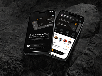 Genvia - Fintech Mobile App app branding clean cool design finance fintech logo mobile mobile app design ui uiux ux