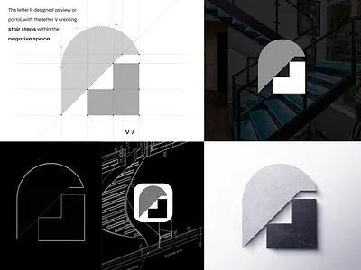 Stairs Logo 3d logo arrow brand identity branding graphiste icon icons landing page logo logo animation logo designer logos logotype marin gorea pro stair steps v v logo vip