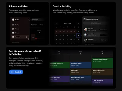 Dark Bento UI 02 bento bento grids bento ui design system framer interface ui ui kit ux