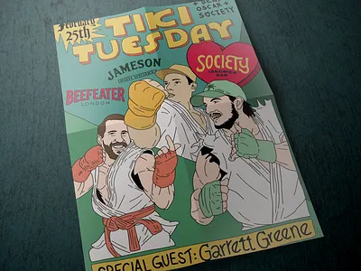 Poster Design - Tiki Tuesday Feb 25 branding design graphic design graphics illustration restaurant