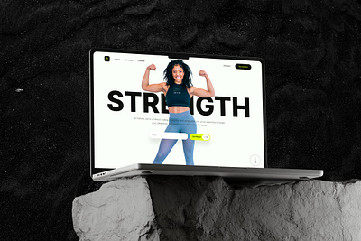 FitZone – Fitness Homepage UI dark theme fitness concept homepage ui web design