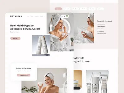 Glow & Flow – Skincare Website Design 🌿✨ best website design branding concept creativerafat design figma figma design inspiration maxrafat redesign skin care website trendy ui ux viral website website design