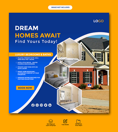 Luxury Dream Home Advertisement Banner banner graphic design luxury web banner
