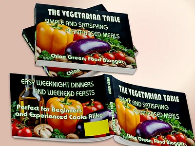 The vegeterian cookbook cover concept branding design graphic design illustration typography ui vector