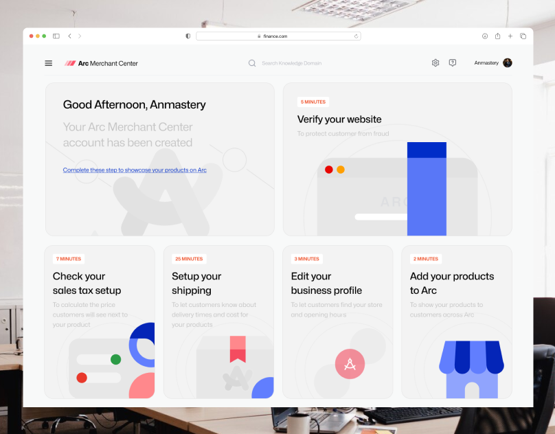 Arc - Hero Merchant Center arc browser center design hero landingpage merchant thirdparty typography ui ux website